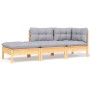 Gartenmöbel-Set 6-teilig und Kissen aus massivem Kiefernholz von vidaXL, Gartensets - Ref: Foro24-3096189, Preis: 449,43 €, R...