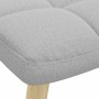 Sillón de relax con reposapiés tela gris nube