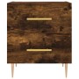Mesita de noche madera ingeniería roble ahumado 40x35x47,5 cm