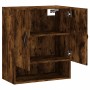 Armario de pared madera de ingeniería roble ahumado 60x31x70 cm