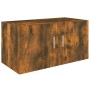 Armario de pared madera de ingeniería roble ahumado 80x39x40 cm