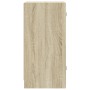 Armario auxiliar puertas de vidrio roble Sonoma 35x37x75,5 cm