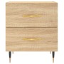 Mesita noche 2 uds madera ingeniería roble Sonoma 40x35x47,5 cm
