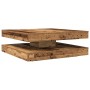 Mesa de centro giratoria 360 grados envejecida 90x90x34,5 cm