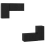 Juego de Muebles para TV 4 pcs Roble negro 60 x 30 x 30 cm