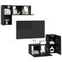 Juego de Muebles para TV 4 pcs Roble negro 60 x 30 x 30 cm
