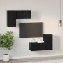 Juego de Muebles para TV 4 pcs Roble negro 60 x 30 x 30 cm