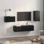 Conjunto de mueble de TV 4 pcs Roble negro 30.5 x 30 x 60 cm