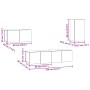 Conjunto de mueble de TV 4 pcs Roble negro 30.5 x 30 x 60 cm