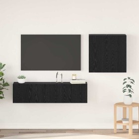 Juego de Muebles para TV 4 pcs Roble negro 120 x 30 x 30 cm