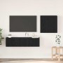 Juego de Muebles para TV 4 pcs Roble negro 120 x 30 x 30 cm
