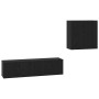 Juego de Muebles para TV 4 pcs Roble negro 120 x 30 x 30 cm