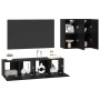 Juego de Muebles para TV 4 pcs Roble negro 120 x 30 x 30 cm
