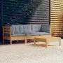 Gartenmöbel Set 4 Stück und Kissen Kiefernholz von vidaXL, Gartensets - Ref: Foro24-3096105, Preis: 295,80 €, Rabatt: %