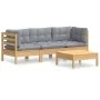 Gartenmöbel Set 4 Stück und Kissen Kiefernholz von vidaXL, Gartensets - Ref: Foro24-3096105, Preis: 295,80 €, Rabatt: %