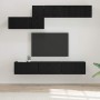 Conjunto de mueble de TV 7 pcs Roble negro 60 x 30 x 30 cm