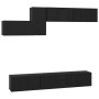 Conjunto de mueble de TV 7 pcs Roble negro 60 x 30 x 30 cm