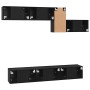 Conjunto de mueble de TV 7 pcs Roble negro 60 x 30 x 30 cm