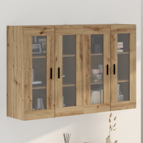 Armarios Montados en la Pared 2 pcs Roble Artesanal 69.5x34x90