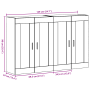 Armarios Montados en la Pared 2 pcs Roble Artesanal 69.5x34x90