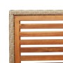 Sillas de Exterior 4 pcs Crema, Marrón