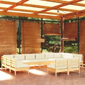 Gartenmöbel 12 Stück und Kissen aus massivem Kiefernholz von vidaXL, Gartensets - Ref: Foro24-3097223, Preis: 853,81 €, Rabat...
