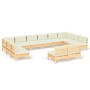 Gartenmöbel 12 Stück und Kissen aus massivem Kiefernholz von vidaXL, Gartensets - Ref: Foro24-3097223, Preis: 939,12 €, Rabat...
