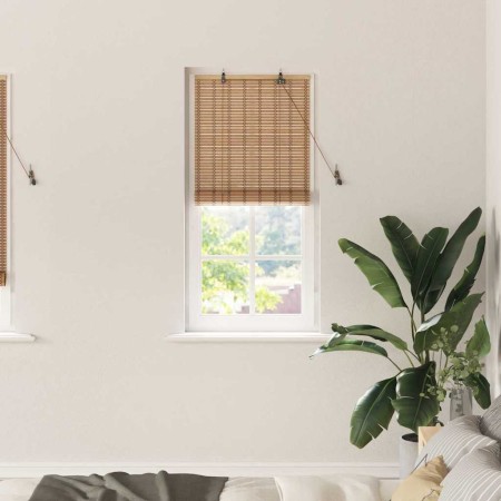 Persianas y Cortinas de Ventana Marrón Claro 60 x 160 cm Bambú