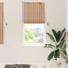 Persianas y Cortinas de Ventana Marrón Claro 100 x 160 cm Bambú