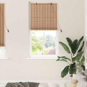 Persianas y Cortinas de Ventana Marrón Claro 100 x 220 cm Bambú