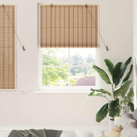 Persianas y Cortinas de Ventana Marrón Claro 120 x 160 cm Bambú