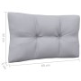 4-Sitzer-Gartensofa mit massiven grauen Kiefernholzkissen von vidaXL, Outdoor-Sofas - Ref: Foro24-3096123, Preis: 278,89 €, R...