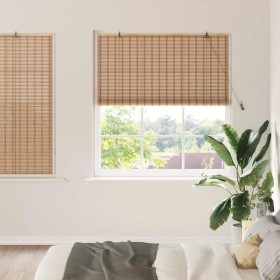 Persianas y Cortinas de Ventana Marrón Claro 150 x 160 cm Bambú