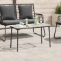 Mesa de Jardín Negro 80 x 40 x 45 cm Poliratán