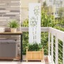 Panel Decorativo de Jardín Blanco 32 x 140 cm