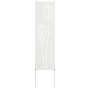 Panel Decorativo de Jardín Blanco 32 x 140 cm