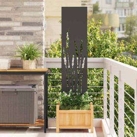 Panel Decorativo de Jardín Negro 32 x 140 cm