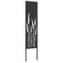 Panel Decorativo de Jardín Negro 32 x 140 cm