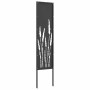 Panel Decorativo de Jardín Negro 32 x 140 cm