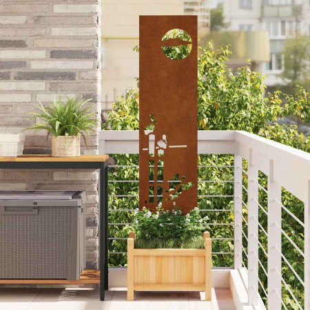 Panel Decorativo de Jardín Oxidado 32 x 140 cm