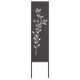 Panel Decorativo de Jardín Negro 32 x 140 cm