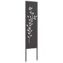 Panel Decorativo de Jardín Negro 32 x 140 cm