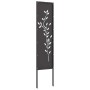 Panel Decorativo de Jardín Negro 32 x 140 cm