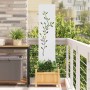 Panel Decorativo de Jardín Blanco 32 x 140 cm