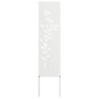 Panel Decorativo de Jardín Blanco 32 x 140 cm