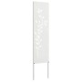 Panel Decorativo de Jardín Blanco 32 x 140 cm