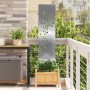 Panel Decorativo de Jardín Plateado 32 x 140 cm
