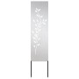 Panel Decorativo de Jardín Plateado 32 x 140 cm