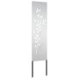 Panel Decorativo de Jardín Plateado 32 x 140 cm