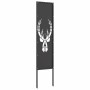Panel Decorativo de Jardín Negro 32 x 140 cm